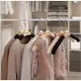 10pcs Random Color Beige Black Anti-Slip Sponge Padded Wooden Hanger for Clothes Coats Shirts 10pcs Random Color Beige Black Anti-Slip Sponge Padded Wooden Hanger for Clothes Coats Shirts