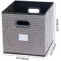 Onlyeasy Foldable Storage Bins Organizer with Label Holders - Set of 6 Cloth Storages with Dual Plastic Handles for Cubby Bookcase Shelves Closet, 12x12x12inch, Grey Stripe, 7MXBB06PL Onlyeasy Foldable Storage Bins Organizer with Label Holders - Set of 6 Cloth Storages with Dual Plastic Handles for Cubby Bookcase Shelves Closet, 12x12x12inch, Grey Stripe, 7MXBB06PL