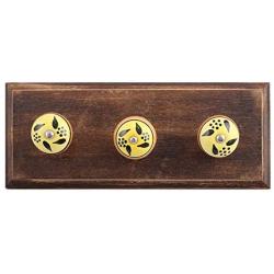 Indianshelf Handmade 2 Artistic Vintage Black Wooden Leaf Coat Hooks Hangers/Clothes Hooks Door Mount