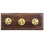 Indianshelf Handmade 2 Artistic Vintage Black Wooden Leaf Coat Hooks Hangers/Clothes Hooks Door Mount