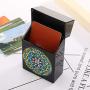 Plastic Business Card Holder with Diamond Painting Cover, Whitelotous DIY Diamond Business Name Card ID Card Bus Card Case Boxes for Men & Women (Mandala)