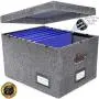 New and Improved Collapsible Hanging File Storage Organizer with Smooth Sliding Rail | Office Hanging File Boxes Storing Solution| Fits Letter/Legal | Charcoal | Rolling Dolly Wheels Available | 1 Pack New and Improved Collapsible Hanging File Storage Organizer with Smooth Sliding Rail | Office Hanging File Boxes Storing Solution| Fits Letter/Legal | Charcoal | Rolling Dolly Wheels Available | 1 Pack