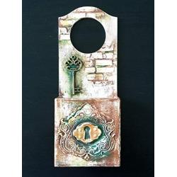 Handmade Wood Crafted Cell Phone Hanger, Gift, Door Hanger