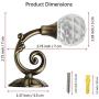Glittery 2 PCS Clear Crystal Curtain Holdbacks Wall Mounted Tassel Curtain Tieback Hook Drapery Tiebacks Clothes Coat Hat Towel Hanger Holder (Bronze)