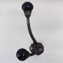 Indianshelf Handmade 1 Artistic Vintage Black Iron Solid Clothes Hooks Hangers/Utlility Hooks