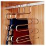 PROGLEAM Industrial Hardware, 5 Layers Pants Hanger Trousers Towels Hanging Cloth Clothing Rack Space Saver