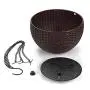 Hanging Flower Pot Balcony Brown Plastic Rattan Design Hanging Bowl Hanging Hanging Pile Bag 2 Planting Basketball-Shaped Hanging Basket Modern Decorative Hanger Hanging Flower Pot Balcony Brown Plastic Rattan Design Hanging Bowl Hanging Hanging Pile Bag 2 Planting Basketball-Shaped Hanging Basket Modern Decorative Hanger