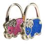 WSSROGY 2 Pcs Foldable Rhinestone Elephant Handbag Purse Hook Hanger Table Foldable Handbag Storage Folding Decor Table Hook