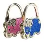 WSSROGY 2 Pcs Foldable Rhinestone Elephant Handbag Purse Hook Hanger Table Foldable Handbag Storage Folding Decor Table Hook