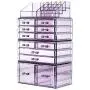 Readaeer Makeup Cosmetics Organizer Storage Display Boxes with 12 Drawers (Purple) Readaeer Makeup Cosmetics Organizer Storage Display Boxes with 12 Drawers (Purple)