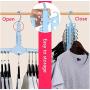 Drying Rack Hanger Rotate Clothes Hanger Windproof Buckle Hook with 8 Hole Clothing Organizer Outdoor 5pcs Random Color