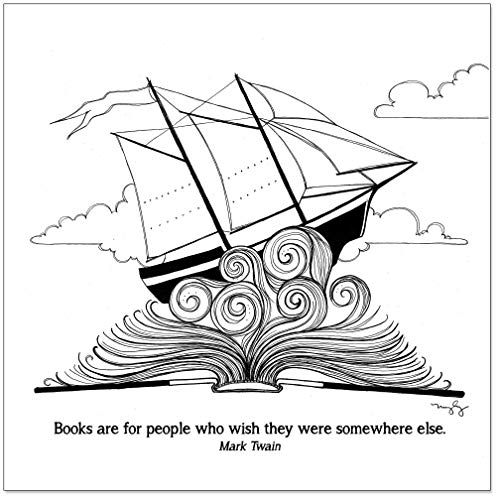 Mark Twain Literary Quote Print. Fine Art Paper, Laminated, Framed or Canvas with Hanger. Multiple Sizes.