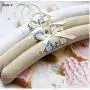 10 Styles,Cute Hand Made Embroider Cotton Padded Clothes Hanger for Children 10pcs Random Color