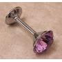 EleCharm 1 Pair Colored Crystal Curtain Wall Hook Tie Back Clothes Hanger (Purple)