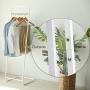 JEFEE Garment Rack Hang Clothes Rack Simple Garment Rack for Garment Storage Display, Heavy Duty Metal Clothes Rack, Hang Clothes Rack Covers a Small Area, Simple and Fashionable, White