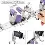 Tsmine Wall Mount Broom Mop Holder Heavy Duty Tool Hanger Stainless Steel Organizer for Home,Kitchen,Bathroom,Garage,Closet and Shed (3 Racks 4 Hooks)