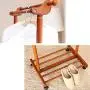 HL-TD Household Coat Rack Hanger Hooks Clothes Coat Stand Bags Stand Shoes Hats Rack 155cm Simple (Color : Honey Color)
