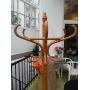 AQ-FURNITURE Coat and Hat Wooden Rack Antique Style with Umbrella Stand Hanger with 12 Hooks Floor Peg Hanger for Clothes Coat and Hat Rack Stand