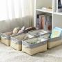 pulnimus Fabric Storage Baskets 12”x 8” x 5”Cloth Baskets,6 Pack Nursery Baskets,Small Storage Bins for Baby,Empty Gift Baskets with Rope Handles,Rectangular Basket,Decorative Closet Baskets