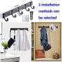 Coat Hooks Wall Hooks for Hanging Coats Towel Hooks for Bathroom Wall Adhesive Coat Rack Wall Mount Black