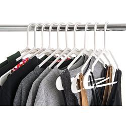 50pc White Tubular Clothes Hanger Set ? Space Saving - Perfect for Dresses and Blouses - Work Great for Shirts, T-Shirts and Scarves - with Transparency App Bar Code