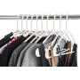 50pc White Tubular Clothes Hanger Set ? Space Saving - Perfect for Dresses and Blouses - Work Great for Shirts, T-Shirts and Scarves - with Transparency App Bar Code