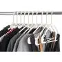 50pc White Tubular Clothes Hanger Set ? Space Saving - Perfect for Dresses and Blouses - Work Great for Shirts, T-Shirts and Scarves - with Transparency App Bar Code