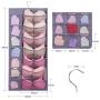 KEEPJOY Underwear Organizer Double Sided Hanging Saving Storage Hanger with 35 Pockets for Bra Stockings Socks Underwear Closet Hanging Organizer(Gray)