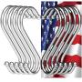 RE-Style S Hooks Kitchen Pot Racks- Hooks 4 inch, Metal+Chrome hook hanger clothes storage rack, Hangers for Kitchen, Bathroom, Garage. Heavy Duty S Shaped 10 Pack