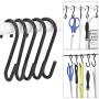 30PC Roontin S Hooks, Heavy Duty Hangers, Metal Iron Hanger S Hooks 30 Pack Black - for Hanging Pots and Pans, Coffee Mugs, Utensils, Clothes, Jeans, Towels in Kitchen and Closet Shelf