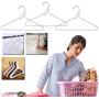5pcs Random Color Clothes Hanger Plastic Pearl Beaded Bow Clothes Dress Coat Hangers Closet Coat Dry Rack