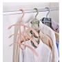 HJYPYJ Magic Hanger,Multi-Layer Non-Slip Magical Hangers,Household ABS Windproof Hanger,Space-Saving Organizer Hangers, Not Easily Deformed/Blue / 10 pcs