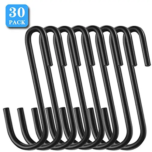 30-Pack 3 Inch S Shaped Hooks Heavy Duty S Hooks Hanging Hangers Pan Pot Holder Rack Hooks for Kitchen, Work Shop, Bathroom, Garden: Pans, Pots, Utensils, Plants, Clothes, Towels 30-Pack 3 Inch S Shaped Hooks Heavy Duty S Hooks Hanging Hangers Pan Pot Holder Rack Hooks for Kitchen, Work Shop, Bathroom, Garden: Pans, Pots, Utensils, Plants, Clothes, Towels