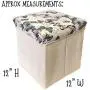 BANBERRY DESIGNS Fabric Cube Storage Bin with Padded Butterflies Cover ? Collapsible Storage Boxes ? Decorative Butterfly Foldable Container with Lid Perfect for Organization - 12