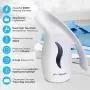 PurSteam Garment Steamer For Clothes, Elite Powerful 7-1 Fabric Steamer For Home/Travel. Remove Wrinkles/Steam/Soften/Clean/Sanitize/Sterilize and Defrost with UltraFast-Heat Aluminum Heating Element