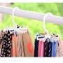 Motonupic 1pcs Tie Rack Adjustable Belt Scarf Hanger Holder Hook Ties Household Cloth - Round Soccer Ring Door Metal Over Wall Butterfly Loop Scarf Holder Single Flower Tier