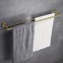 Hoooh Double Bath Towel Bar 36-Inch Stainless Steel Hand Towel Rack for Bathroom Wall Mount Brushed Gold, A102L90-BG