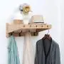 Wall Hook Shelf Rack Wall Hanger Wall Coat Rack Creative Clothes Hanger Natural Bamboo Delicate Porcelain Hook,C+53cm+4hooks Wall Hook Shelf Rack Wall Hanger Wall Coat Rack Creative Clothes Hanger Natural Bamboo Delicate Porcelain Hook,C+53cm+4hooks