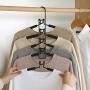 Clothes Hangers,Pants Hangers, 5 in 1 Multilayer Metal EVA-Sponge Hangers Anti-Slip Clothes Rack Space Saving Detachable Hanger for Suit Coat Skirt Pants Shirt (40x6x38cm ordinary metal Hangers)