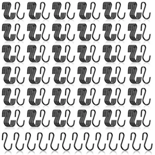 LeonBach 200 Pcs 1'' Small S Hooks, Black S Hooks Mini Ornament Hooks Jewelry S Hooks Mini S Hooks Small Hooks for Hanging LeonBach 200 Pcs 1'' Small S Hooks, Black S Hooks Mini Ornament Hooks Jewelry S Hooks Mini S Hooks Small Hooks for Hanging