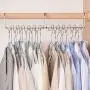 Keweis Closet Space Saving Hangers/Organizer, Multi-Purpose Metal Magic Hangers 9.5 Inch Cloth Hanger Wardrobe Closet Organization Closet Hanger Silver (Pack of 4) Keweis Closet Space Saving Hangers/Organizer, Multi-Purpose Metal Magic Hangers 9.5 Inch Cloth Hanger Wardrobe Closet Organization Closet Hanger Silver (Pack of 4)