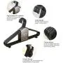 Black Non-Slip Suit Hangers for Adult Clothing Multi-Functional Home Clothes Hangers Space Saving Organizer 10pcs Black Non-Slip Suit Hangers for Adult Clothing Multi-Functional Home Clothes Hangers Space Saving Organizer 10pcs