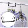 10pc Black Space Saving Hanger Plastic loset Hook Cloth Hanger Wardrobe Organizer Space Saver Bathroom Door Kitchen Towel Holder Decoration