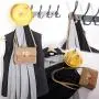 WEBI Coat Rack Wall Mounted,5 Tri Hooks for Hanging,Coat Hook,Hook Rack,Coat Hanger Wall Mount for Coats,Hats,Towel,Jacket,Black
