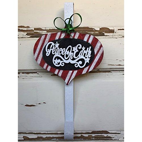 AGD Christmas Decor - Designer Peace on Earth Bulb Wreath Door Hanger