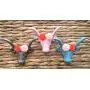 Turquoise Blue Cast Iron Cow Wall Hanger, Rustic Farmhouse Animal Hooks, Choice of Flower Colors Turquoise Blue Cast Iron Cow Wall Hanger, Rustic Farmhouse Animal Hooks, Choice of Flower Colors