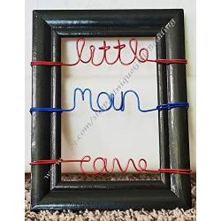 LITTLE MAN CAVE Wire Picture Frame - LITTLE MAN CAVE Wall Hanger - Twisted Wire Frame - Red and Blue Twisted Wire