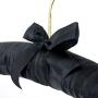 HANGERWORLD 10 Black 17inch Satin Padded Top Coat Clothes Garment Dress Hangers with Buttons