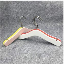 DNJKSA 5pcs/lot 27cm Baby Wooden Hanger Children Small Wood Hangers for Clothes(Random Color)