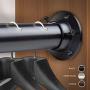Rod Desyne 1.5" Premium Heavy Duty Adjustable Closet Rod with Socket Set, 28 x 48, Black Rod Desyne 1.5" Premium Heavy Duty Adjustable Closet Rod with Socket Set, 28 x 48, Black